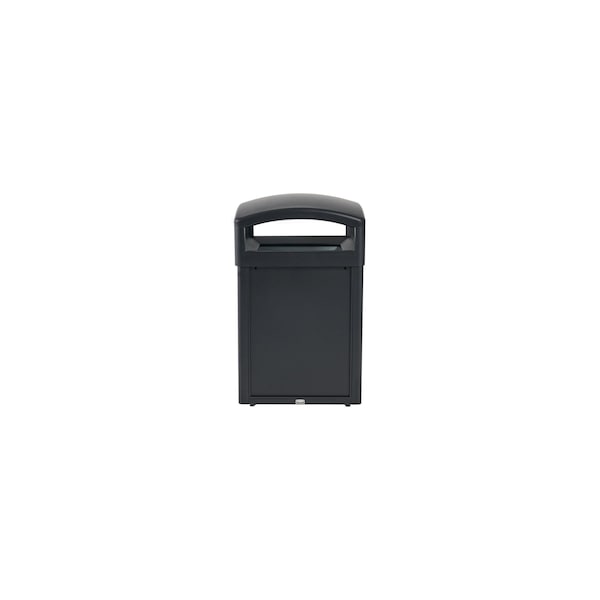 Rubbermaid Commercial 41 gal Square Trash Can, Black, 25 3/16 in Dia, Metal - 2182672