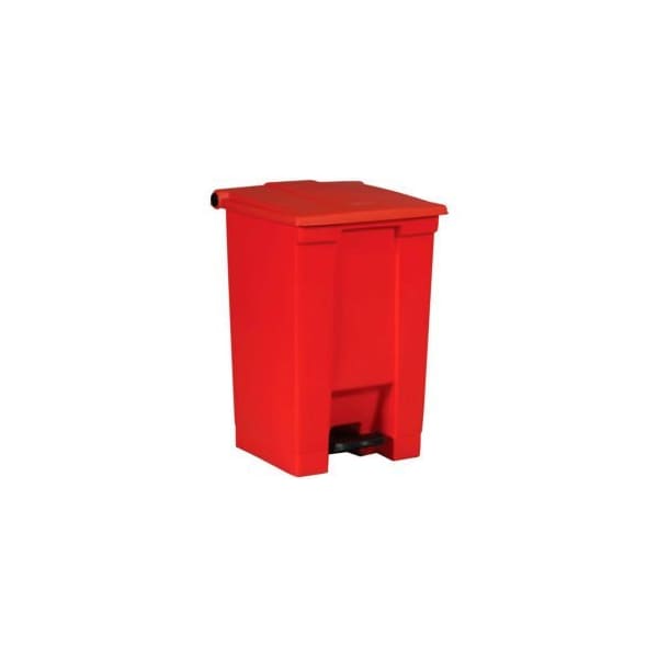 Rubbermaid Commercial Rubbermaid Fire Safe Step On Plastic Container, 12 Gallon, Red - FG614400RED - FG614400RED*