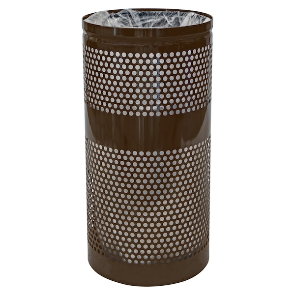 Ex-Cell Kaiser 20-Gal. Receptacle - Steel, Coffee Gloss - WR-22R COFFEE