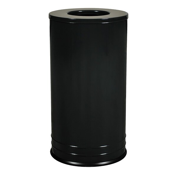 Ex-Cell Kaiser 18-Gal. Receptacle W/ Matched Top - Steel, Black Gloss - INT1528 T-8 BLK DB