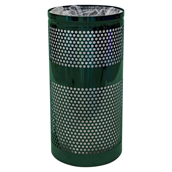 Ex-Cell Kaiser 20-Gal. Receptacle - Steel, Hunter Green Gloss - WR-22R HGR