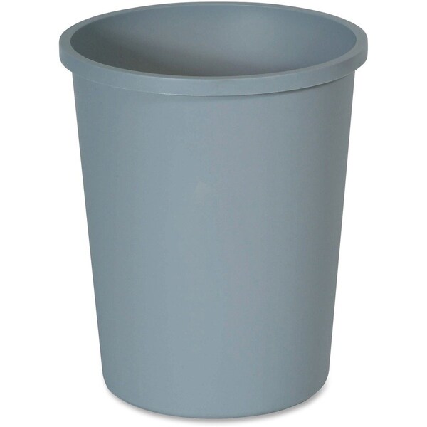 Rubbermaid Commercial 11 gal Round Untouchable 11-Gallon Waste Containers, Gray, Plastic - RCP2947GRACT