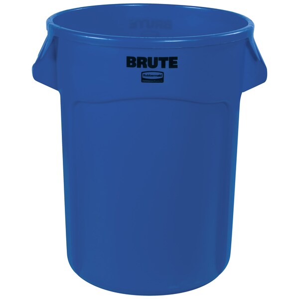 Brute Rubbermaid Trash Can - 32 Gallon, Blue - RUB332CBLU