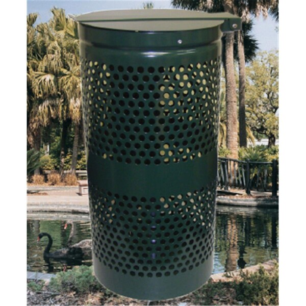 Beloved Steel Trash Can with Lid Forest Green - BE270395