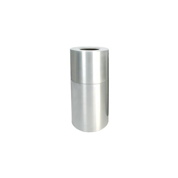 Witt Industries 24 gal Round Brushed Aluminum, Spun Aluminum - AL18-CLR