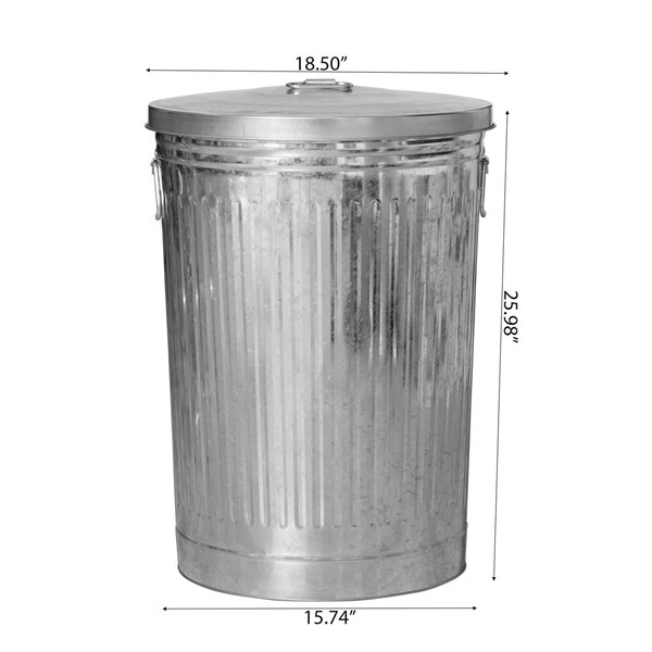 Gardenised 26 Gallons Garden Essentials, Silver, Galvanized Steel - QI004756