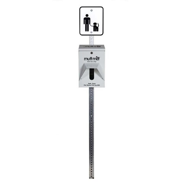 Mutt Mitt Mutt Mitt 1002 Dog Waste Dispenser Station 2-Ply; White - 1002