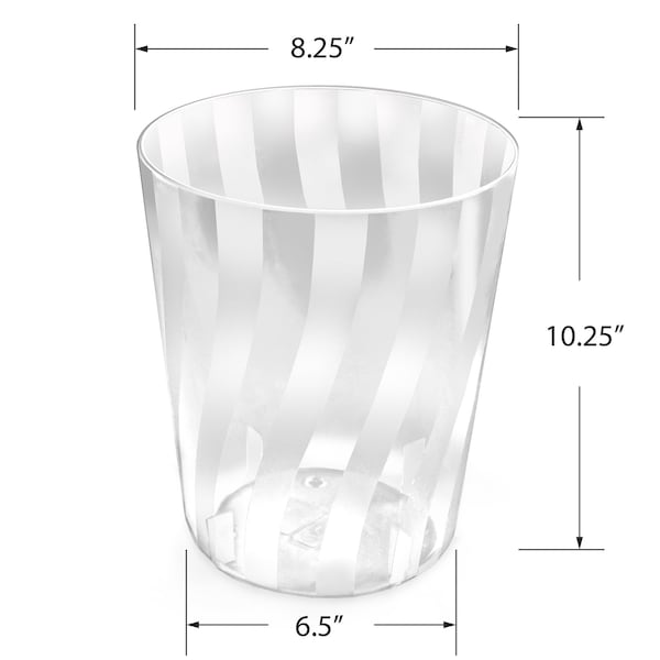 Azar Displays Striped Display Container/Small Waste Basket - 222966-GS
