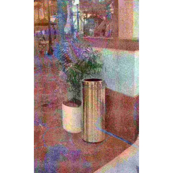 Commercial Zone Products Imprinted Open Top Waste Bin, SS, 25 gal. - 781829