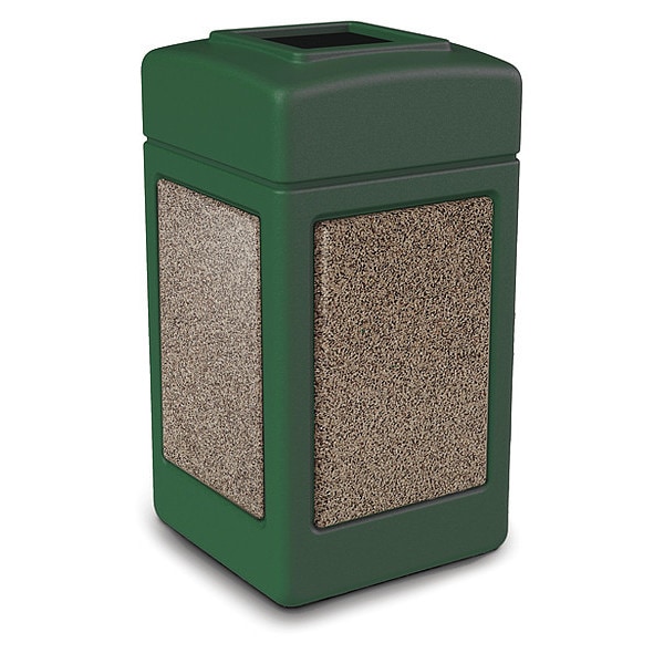 Commercial Zone Products 42 Gal Trash Can, Green Riverstone - 720354