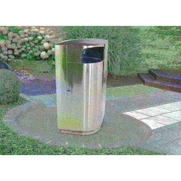 Commercial Zone Products 20 gal Trash Can, Silver, Stainless Steel - 782029