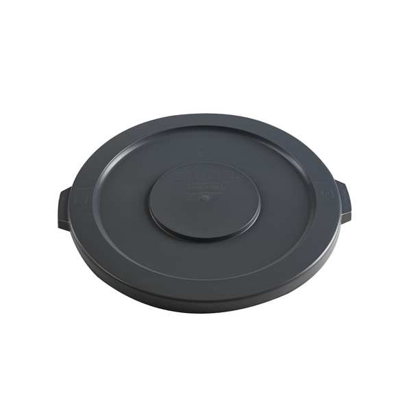 Rubbermaid Commercial 32 gal Dome with Push Door Trash Can Lid, 22 3/4 in W/Dia, Gray, Resin, 1 Openings - FG263788GRAY