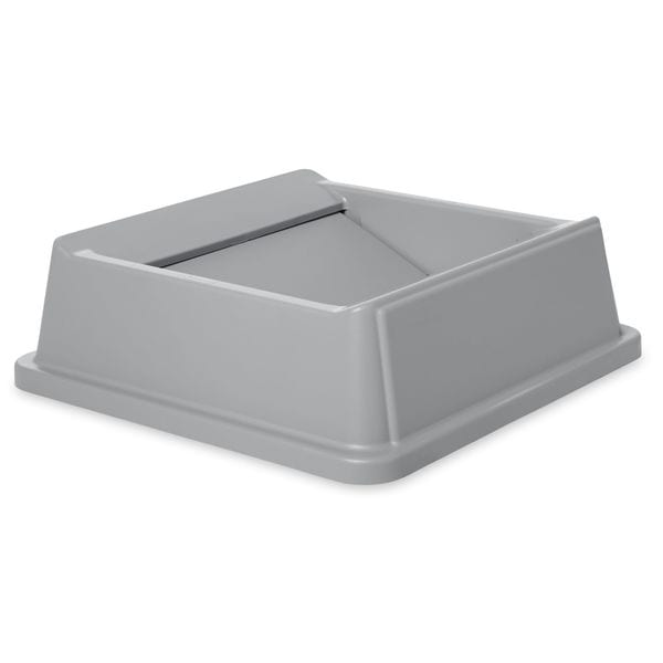 Rubbermaid Commercial 35 gal, 50 gal Swing Trash Can Lid, 20 1/4 in W/Dia, Gray, Resin, 1 Openings - FG266400GRAY