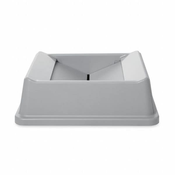 Rubbermaid Commercial 35 gal, 50 gal Swing Trash Can Lid, 20 1/4 in W/Dia, Gray, Resin, 1 Openings - FG266400GRAY
