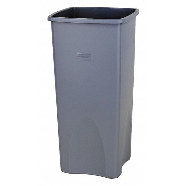 Rubbermaid Commercial 23 gal Swing Trash Can Lid, 16 in W/Dia, Black, Resin, 1 Openings - FG268988BLA