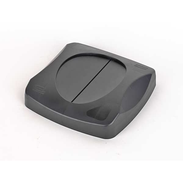 Rubbermaid Commercial 23 gal Swing Trash Can Lid, 16 in W/Dia, Black, Resin, 1 Openings - FG268988BLA