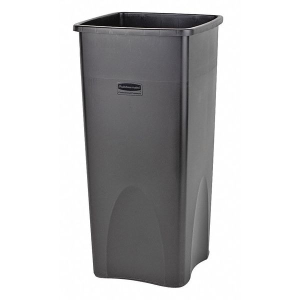 Rubbermaid Commercial 23 gal Swing Trash Can Lid, 16 in W/Dia, Black, Resin, 1 Openings - FG268988BLA