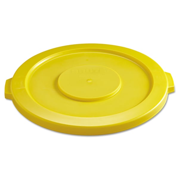 Rubbermaid Commercial 32 Gal Trash Can Lid, Yellow, Plastic - FG263100YEL