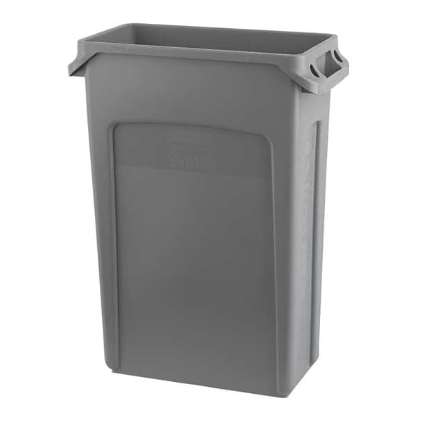 Rubbermaid Commercial 23 gal Flat Trash Can Lid, 13 1/2 in W/Dia, Black, metal, 0 Openings - FG267400BLA