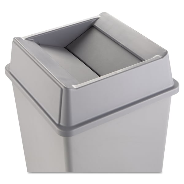 Rubbermaid Commercial Swing Top Lid, Gray, Plastic - FG266400GRAY