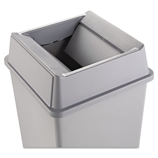 Rubbermaid Commercial Swing Top Lid, Gray, Plastic - FG266400GRAY