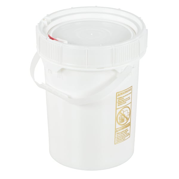 Vestil 5 Gal Trash Can Ring, 10.2 / 11.25 W/Dia, White, Polyethylene - PAIL-SCR-5-W