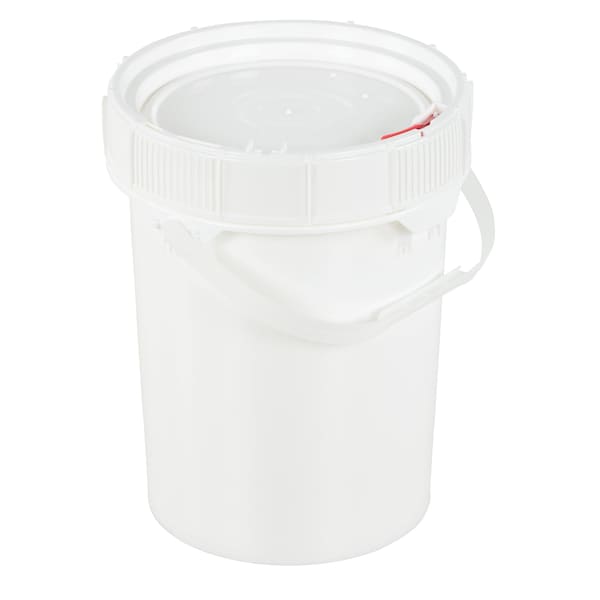Vestil 5 Gal Trash Can Ring, 10.2 / 11.25 W/Dia, White, Polyethylene - PAIL-SCR-5-W