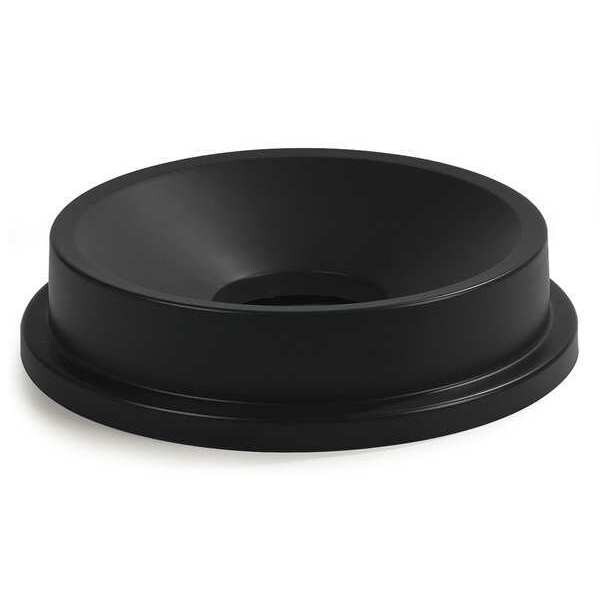 Carlisle Foodservice 32 Gal Funnel Top Trash Can Funnel Lid, Black, Polyethylene - 34103503