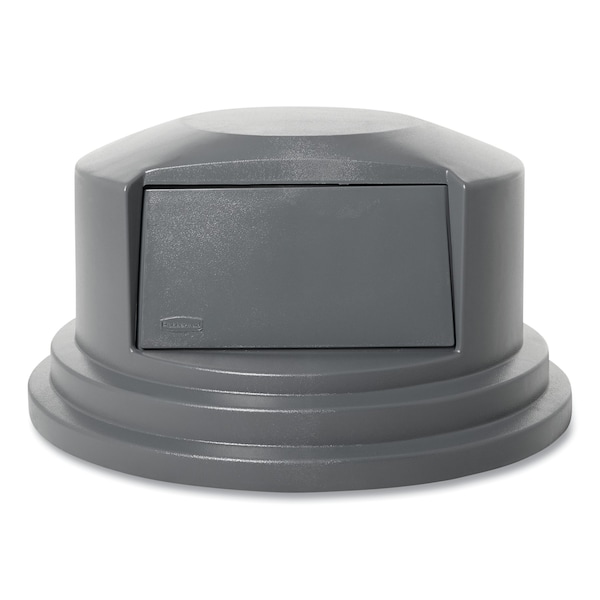 Rubbermaid Commercial 55 Gal Trash Can Lid, Gray, Plastic - FG265788GRAY
