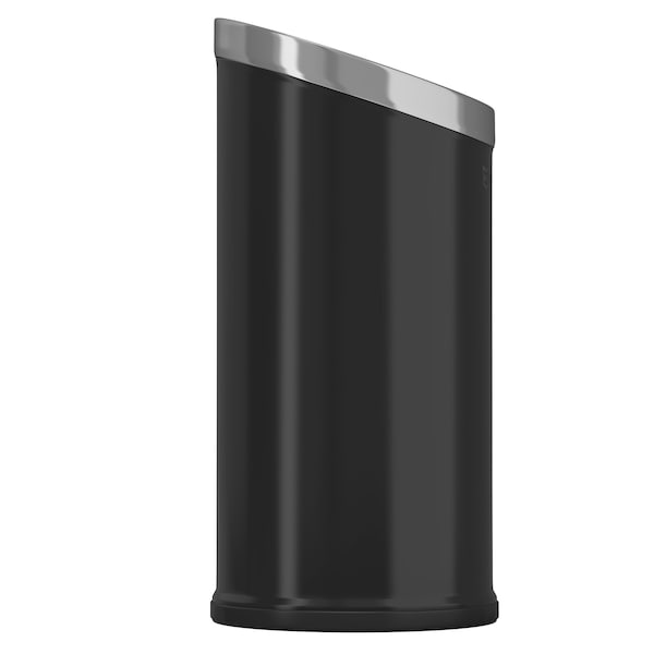 Hls Commercial 15 gal Round Trash Can, Silver, Stainless Steel - HLSC04G15B
