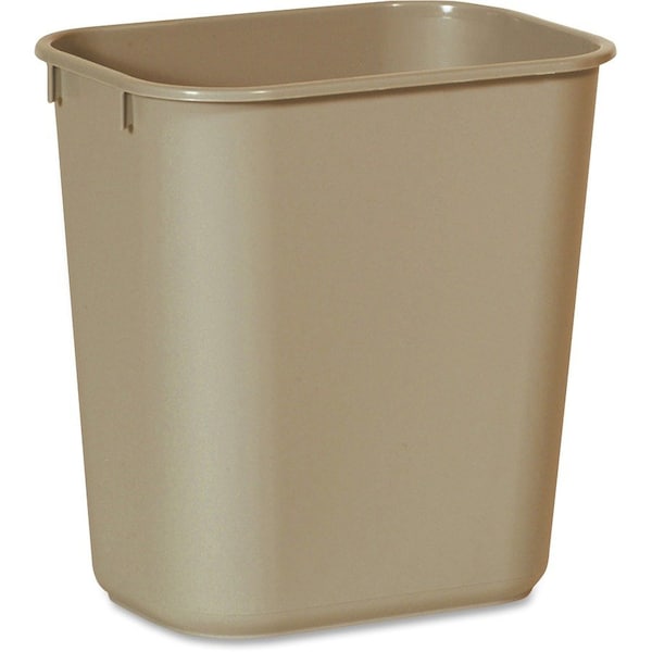 Rubbermaid Commercial 3.25 gal Rectangular 13 QT Standard Deskside Wastebaskets, Beige, Plastic - RCP295500BGCT