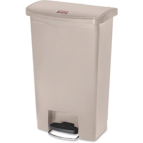 Rubbermaid Commercial 13 gal Slim Jim 13G Front Step Container, Beige, Resin; Plastic; Poly - RCP1883458