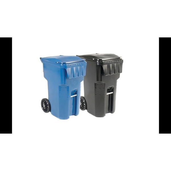 Otto Environmental Systems GEC Mobile Trash Container, 65 Gallon Black - 6956060F-B41