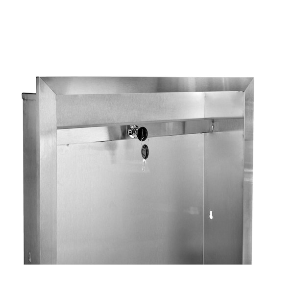 Alpine Industries 12 Gal. Stainless Steel Leak-Proof Recessed Mounted Waste Receptacle Trash Can - ALP493-MK