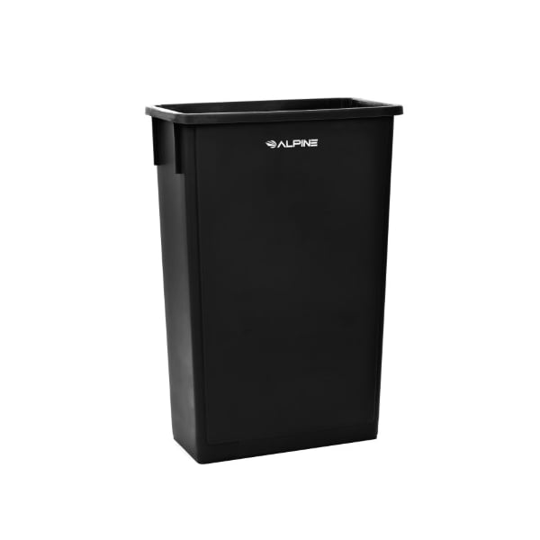 Alpine Industries 23 Gallon Black Slim Trash Can - ALP477-BLK 