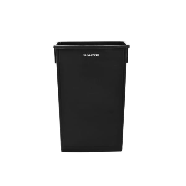 Alpine Industries 23 Gallon Black Slim Trash Can - ALP477-BLK 