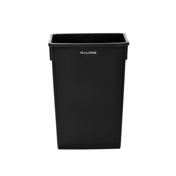 Alpine Industries 23 Gallon Black Slim Trash Can - ALP477-BLK 