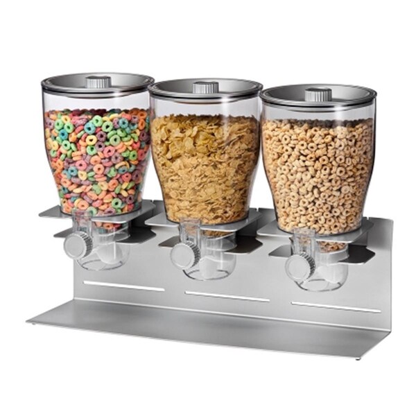 Zevro Zevro KCH-06151 Commercial Plus Triple Canister Dispenser; Silver - KCH-06151