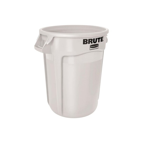 Rubbermaid Commercial 55 gal Trash Can, White, Plastic - RUB355CW