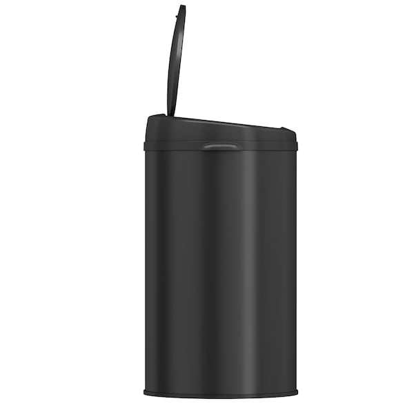 Hls Commercial 8 gal Round Trash Can, Silver, Stainless Steel - HLS08RB