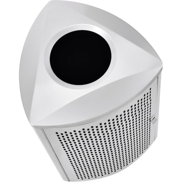 Global Industrial Triangle Metal Trash Can, Silver, Stainless Steel - 641597SS