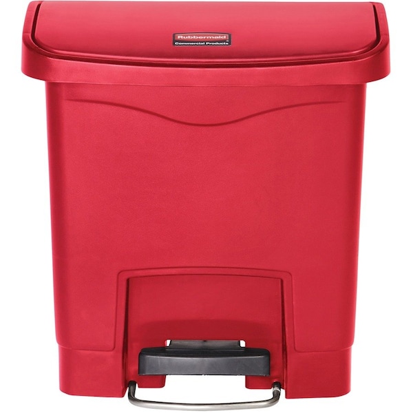 Rubbermaid Commercial 4 gal Rectangular 4G Slim Jim Front Step Container, Red, Plastic; Resin - RCP1883563