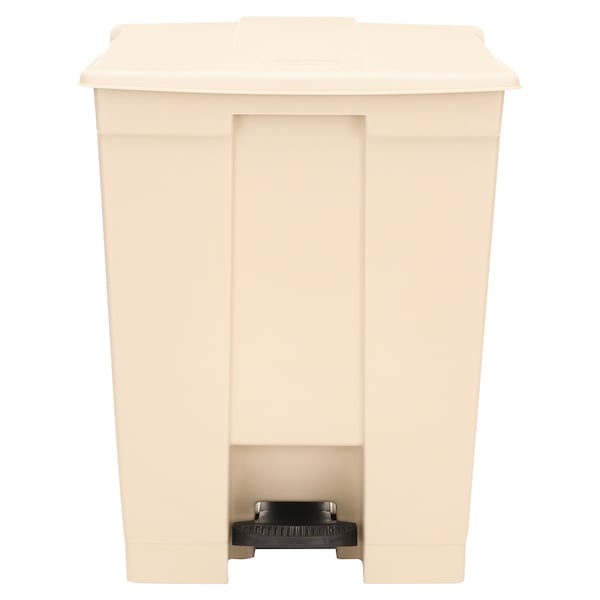 Rubbermaid Commercial 18 gal Rectangular Trash Can, Beige, Top Door, Polyethylene - FG614500BEIG