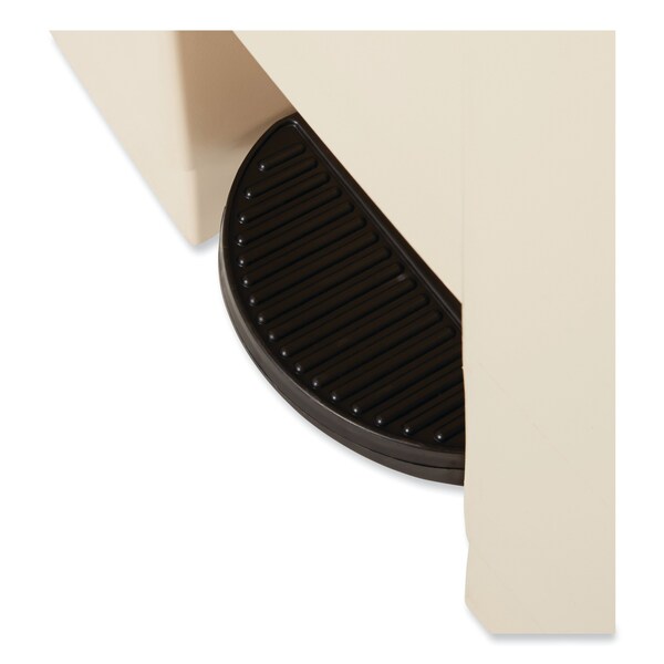Rubbermaid Commercial 18 gal Rectangular Trash Can, Beige, Top Door, Polyethylene - FG614500BEIG