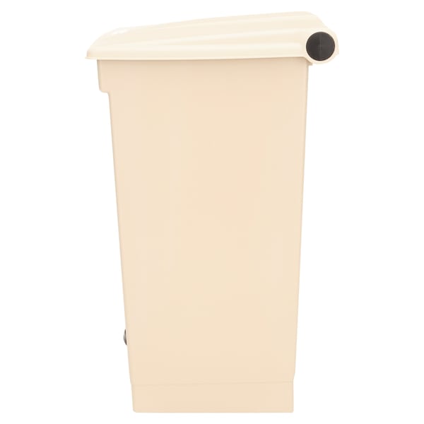 Rubbermaid Commercial 18 gal Rectangular Trash Can, Beige, Top Door, Polyethylene - FG614500BEIG