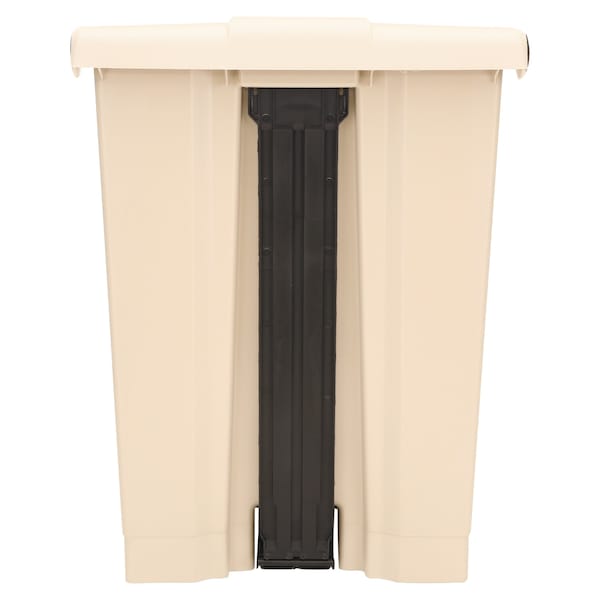 Rubbermaid Commercial 18 gal Rectangular Trash Can, Beige, Top Door, Polyethylene - FG614500BEIG