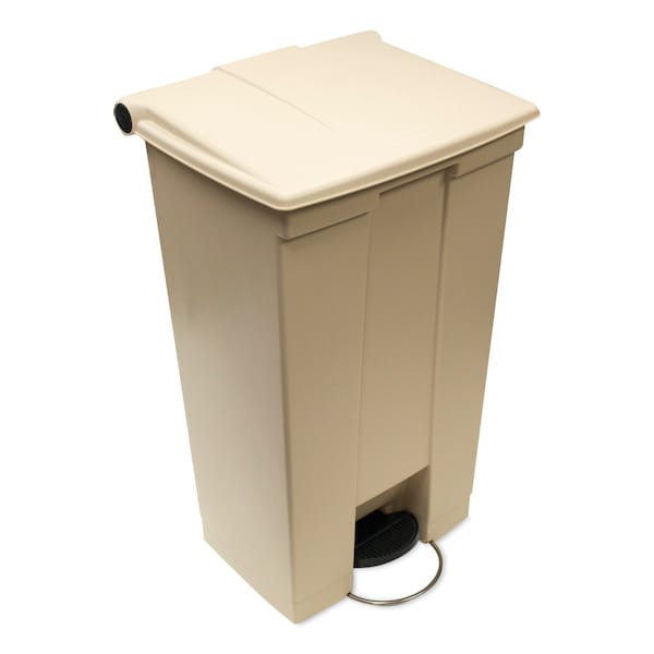 Rubbermaid Commercial 18 gal Rectangular Trash Can, Beige, Top Door, Polyethylene - FG614500BEIG