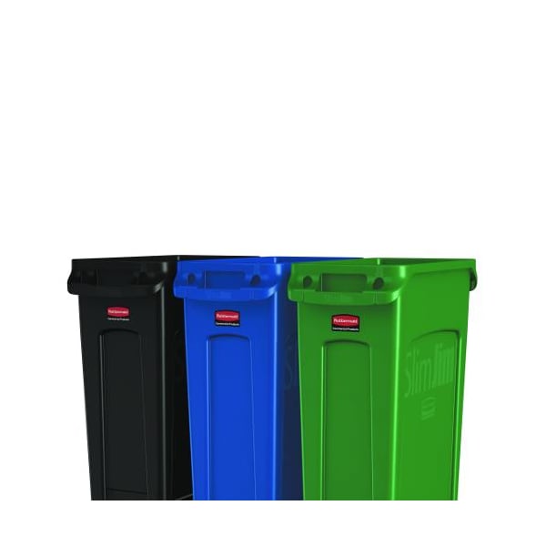 Rubbermaid 3 Slim Jim® Set for Trash, Recycling, and Compost - 12899