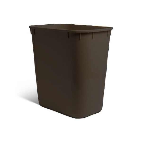 Almore Industries Waste Basket, 14Qt Dark Brown - 1358BN