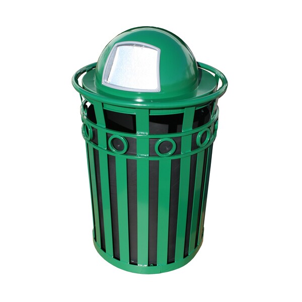Witt Industries 36 gal Round Green, Metal - M3600-R-DT-GN